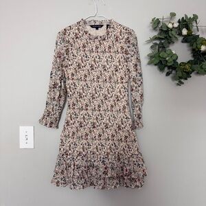 VERONICA BEARD Farha Smocked Mini Dress